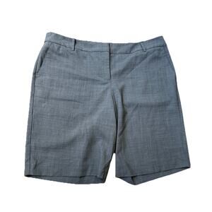 J. Jill Stitched Women's Gray 100% Wool Chino Golf Shorts sz 14